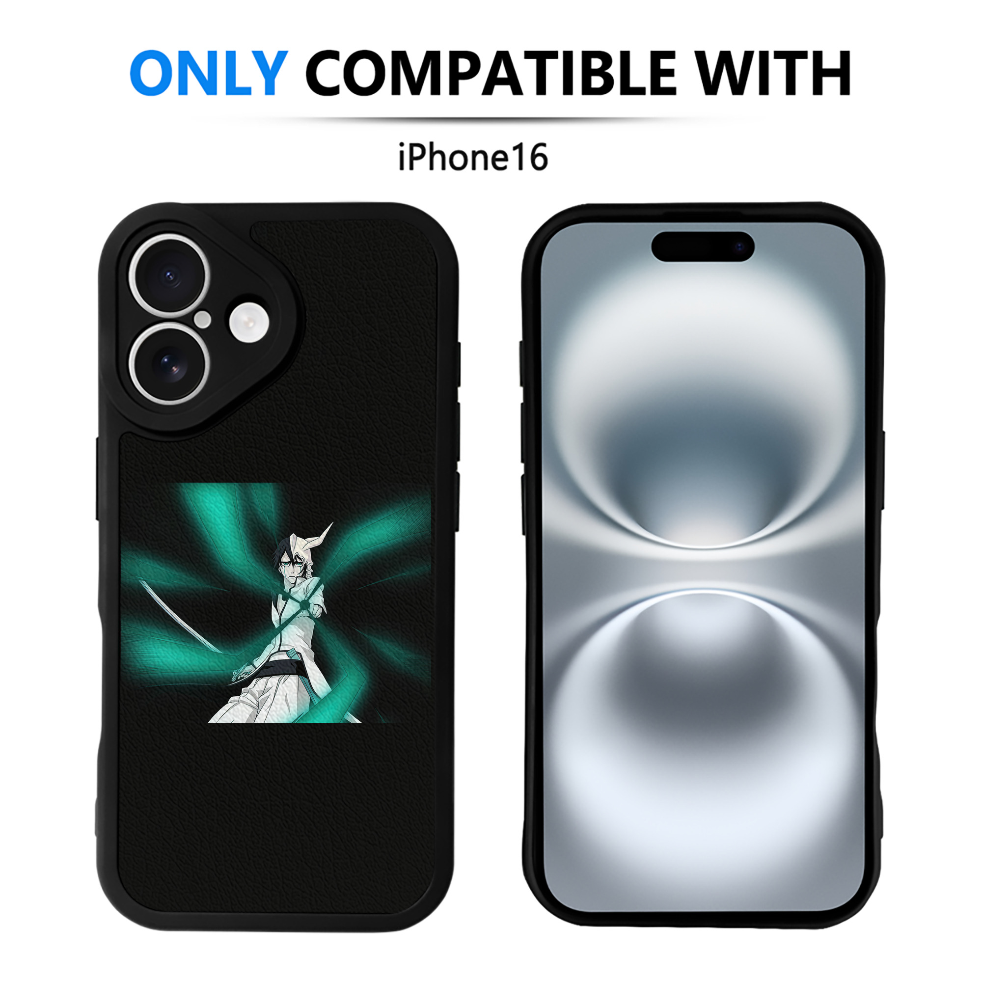 （画像用） ブリーチ ウルキオラ·シファー BLEACH Ulquiorra cifer 【iPhone 16シリーズ対応】シリコンスマホケース（レザー調） 材質：シリコン